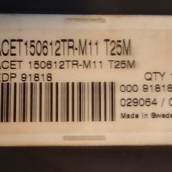 Seco ACET150612TR-M11 T25M carbide inserts. 