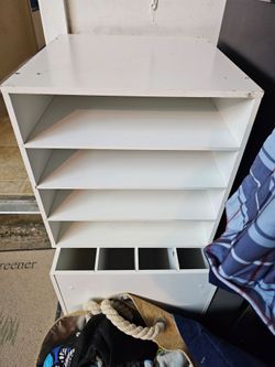 White paper sorter shelfs