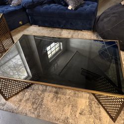 Glass Coffee Table And Side Table Set