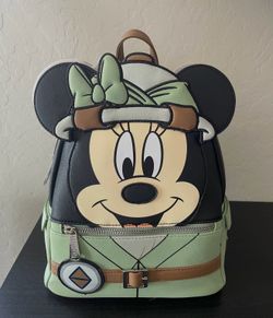 Disney Parks Loungefly Animal Kingdom Safari Minnie Mouse Mini Backpack