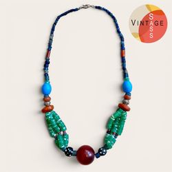 Boho tribal vintage necklace