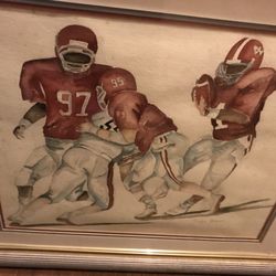 Alabama / Auburn framed picture