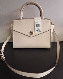 MK ESTHER LT CREAM SM SATCHEL