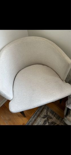 Single chair, white modern beautiful and cozy