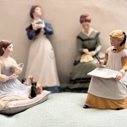 Franklin Porcelain “Little Women “ Jo, Meg, Beth And Amy