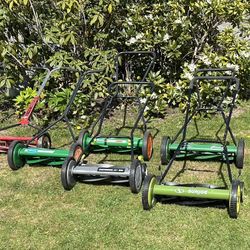 Reel Push Lawn Mower s type you push no motor Green Lawnmower $55- $100