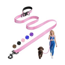 Brand New Hands-Free Dog Leash Adjustable Length 3-6 Ft, Waist for Dog Walking, Running for Small &Medium Dogs with Reflective Strips, Ballistic Nylon