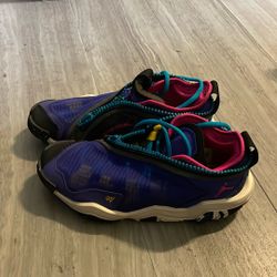 Jordan Why Not Zer0.6 PF sneakers in the "Bright Concord/Pink Prime" colorway. 