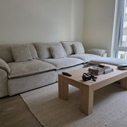 Beige / Natural 4-Piece Modular Sectional