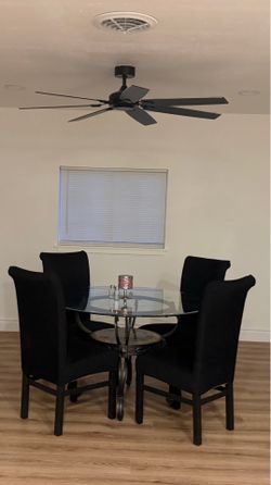 Glass dining table