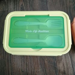2 Bento Lunch Box with Compartments - Reusable Lunch Container for Healthy Meals