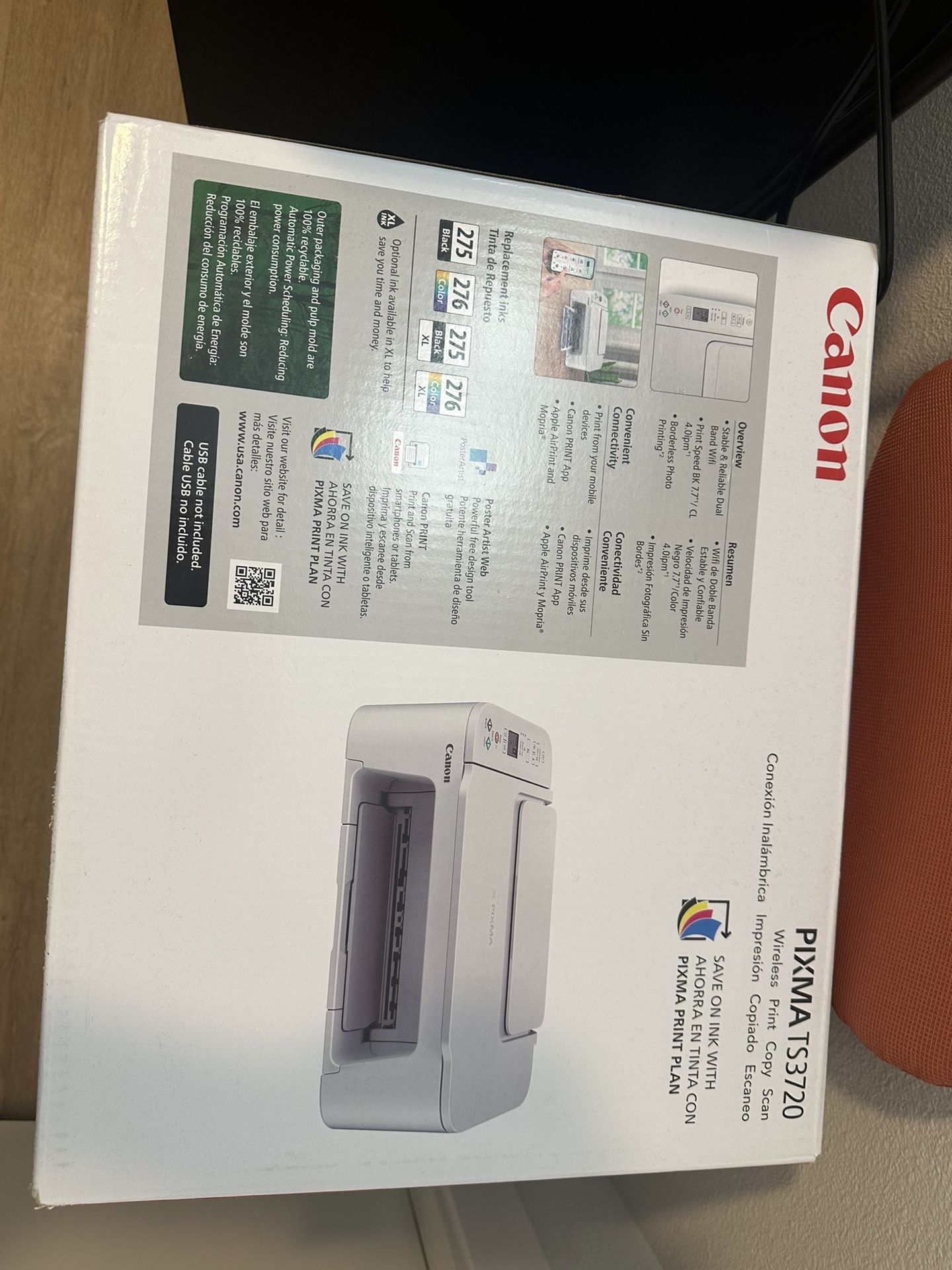 Canon PIXMA TS3720 Wireless All-in-One Printer — Good Condition