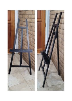 Heavy Duty Pine A Frame Art Easel Black