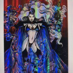 “LADY DEATH” PROMO CARDS(3). HOLO-CHROME & CHROMIUM! OFFERS WELCOMED!!😎