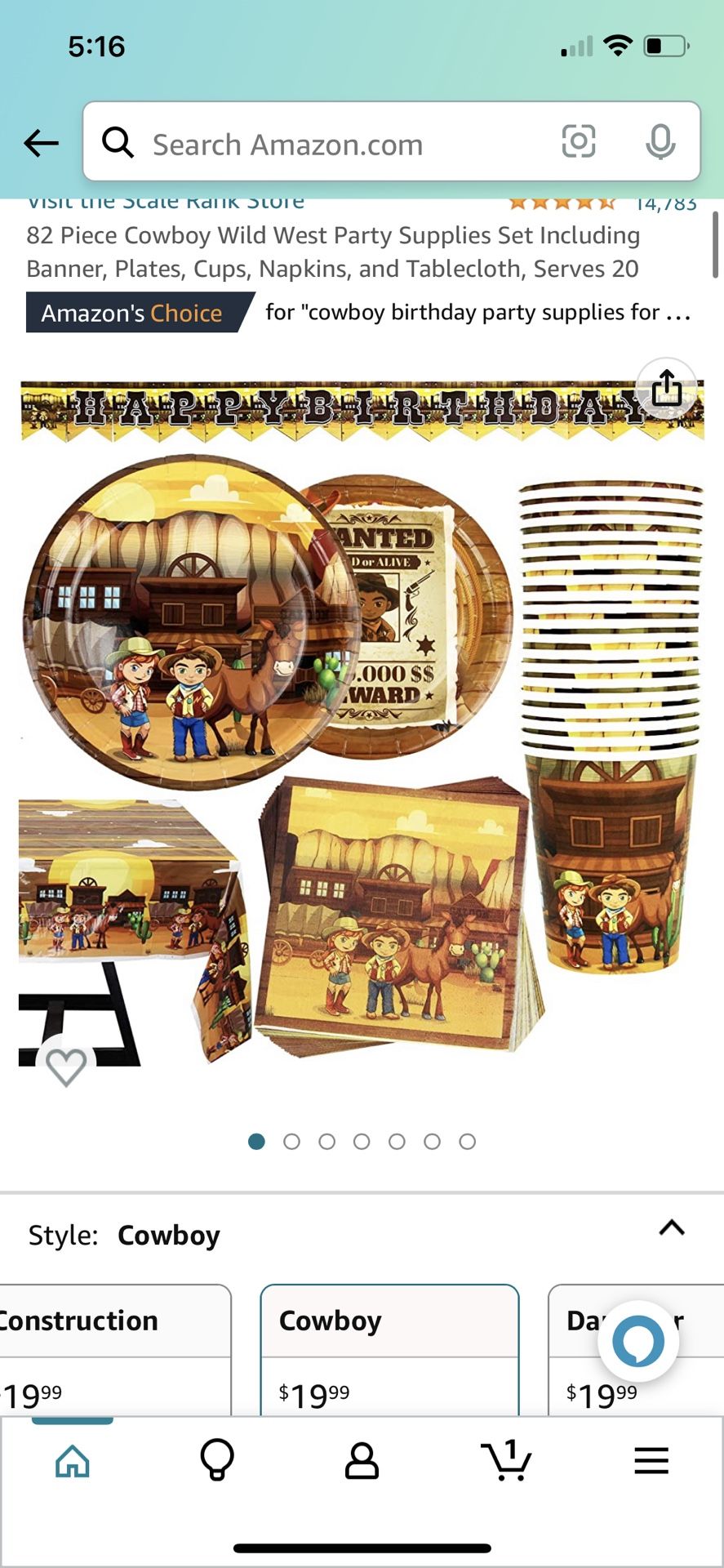 Cowboy/Wild West Party Supplies