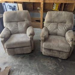 Suede Rocker/Recliner Set