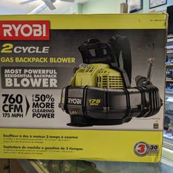 Brand New Ryobi 2 Cycle Gas Backpack Blower 1003-315-320 RY38BP