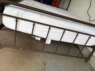Full, Metal Bed Frame with Mattress