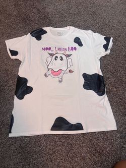 Fruit of the loom white cow shirt