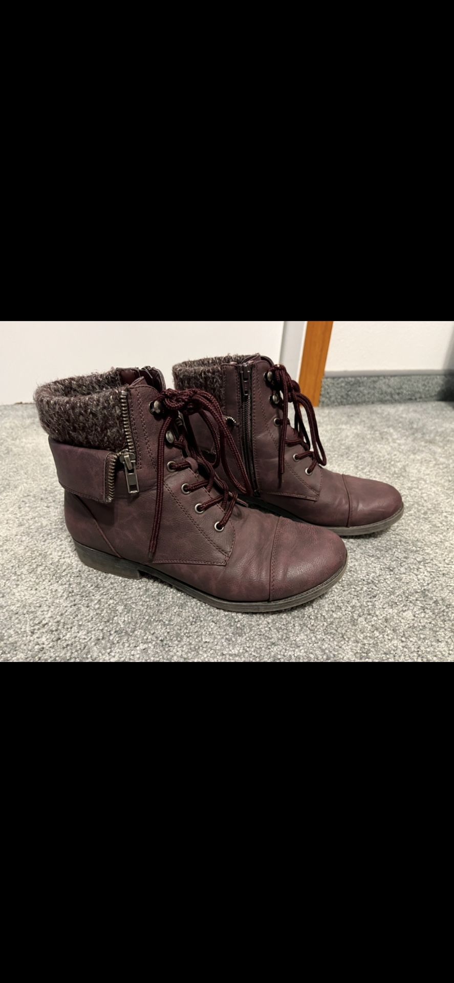Purple Boots-size 8