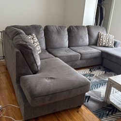 Living Room Set Including Coffee Table + Mattress  +support For The Mattress + A New Sofa Black