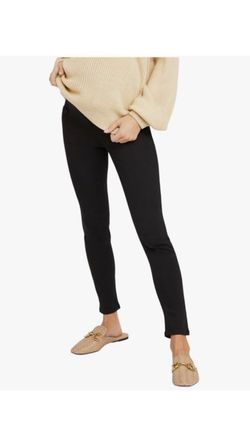 Motherhood Maternity Super Stretch Secret Skinny Ankle Length Black Wash Sm. 4-6