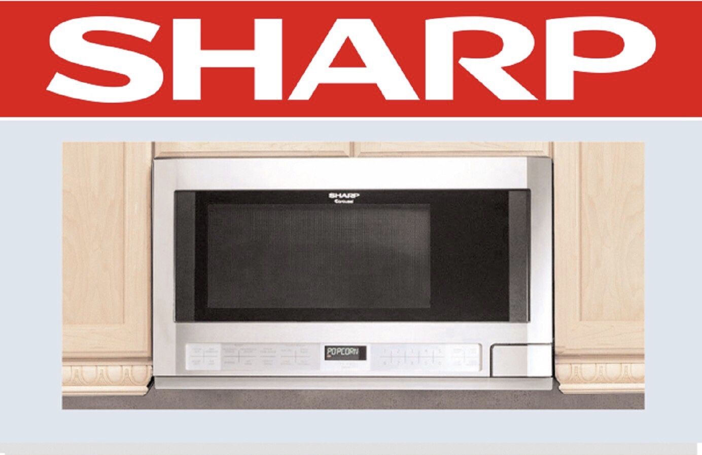 Sharp R1214 11/2Cubic Feet 1100Watt OvertheCounter Microwave