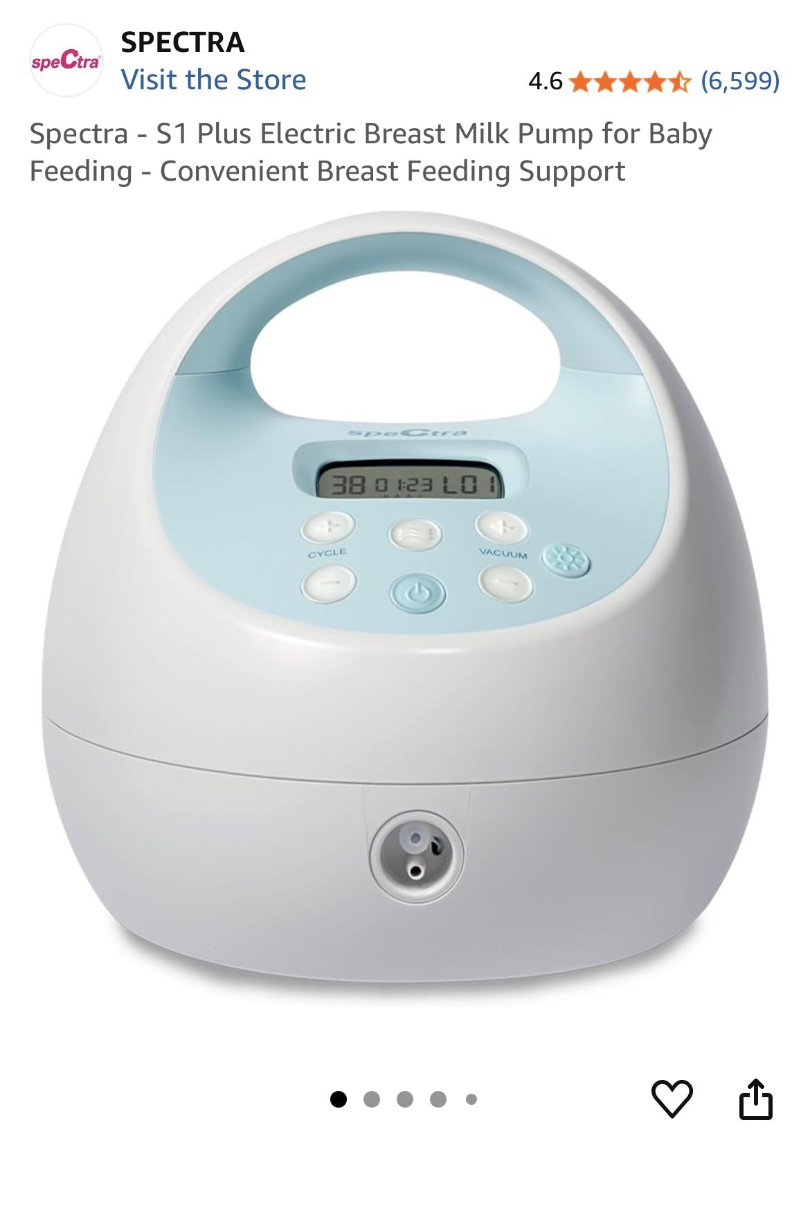 Portable Breast Pump – Like New, Rechargeable