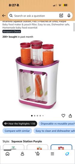Infantino Squeeze station  baby food