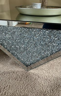 Wayfair Designer Mirrored Coffee Table – Glam Crystal Look