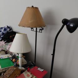 Catalina Lodge 58-in Dark Bronze Shaded floor lamp