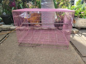 Pink medium bird cage clean and ready to use