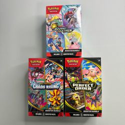 Pokémon card Booster Bundles Sealed Lot of 3