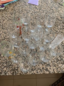 Wine assorted wine glasses