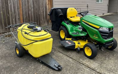 2022 John Deere X380 Package – Only 66 Hours! Power Flow Bagger & Sprayer
