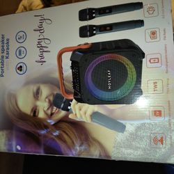 Portable Speaker With Karaoke Machine Brand New