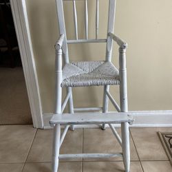 Antique Wicker/Wood Youth Chair (10 1/2”W x 35”H)