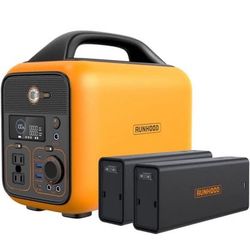 Brand New Brand new Runhood Portable Power Station Rallye 600, 648Wh Hot Swappable&Replacebale Battery, Full Power in Seconds, 2X600W(Peak 1200) Pure 