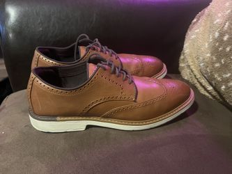 Cole Haan Go To Wingtip Oxford British Tan Leather Derby Shoes size 13M