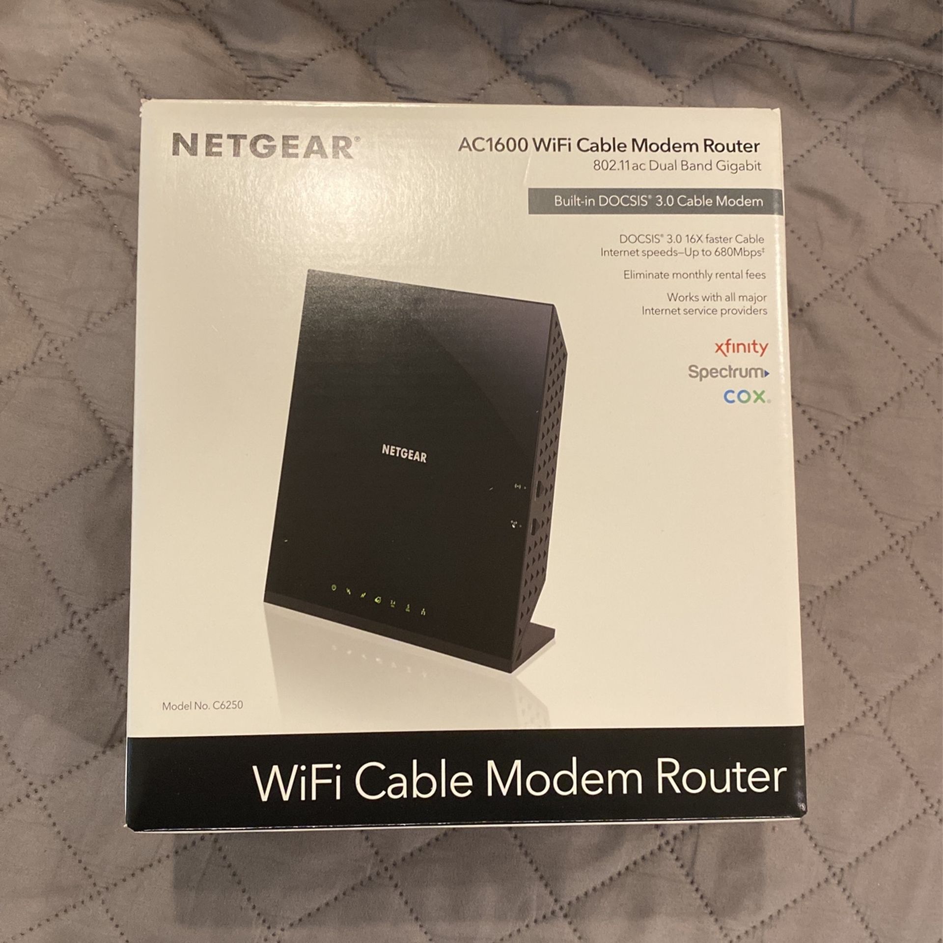 Netgear WiFi Cable Modem Router Model No C6250
