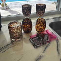 Leopard Drink Set