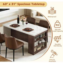 Brand new faux marble kitchen island - Never opened