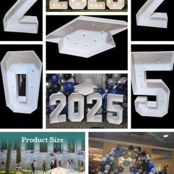 2025 GRADUATION LIGHT UP SIGN DECOR- OVER 2FT TALL!
