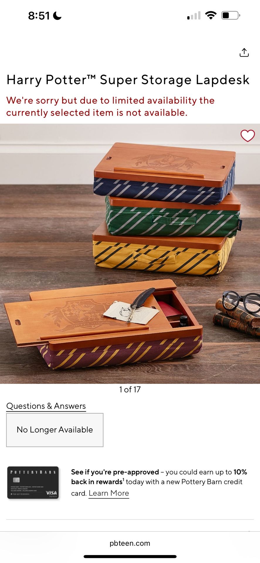 Storage lapdesk