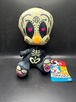 (NEW) Looney Tunes Tweety Calaveras. Plush. Dia de Los Muertos. 9” inch Stuffed Animal (Perfect to Halloween)