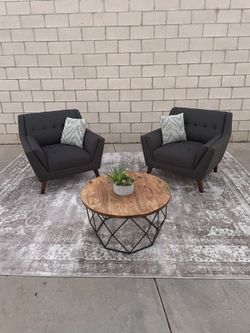 *Free Delivery* Gray Modern Chair Couch Sofa Set