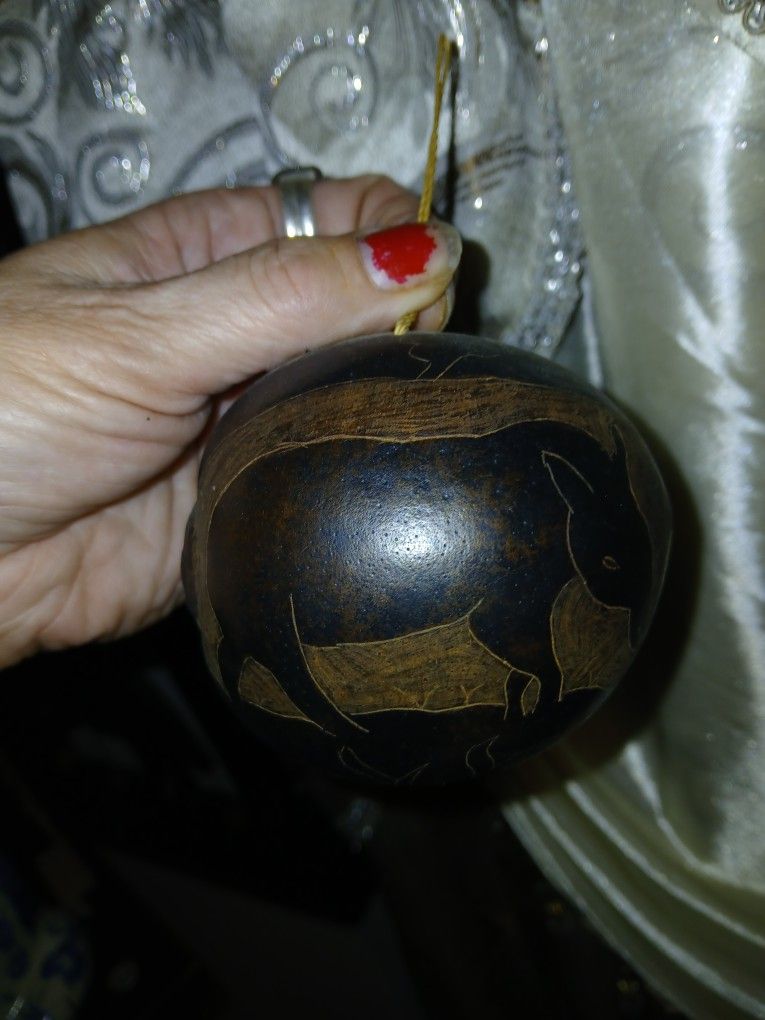 Hand Carved Coconut Shell