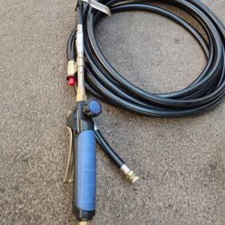 Hose and torch.