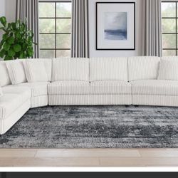 ASK FOR PRICE 170x 120" 4-piece Upholstered Modular Sectional Sofa Ivory