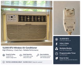 12,000 BTU Window Air Conditioner